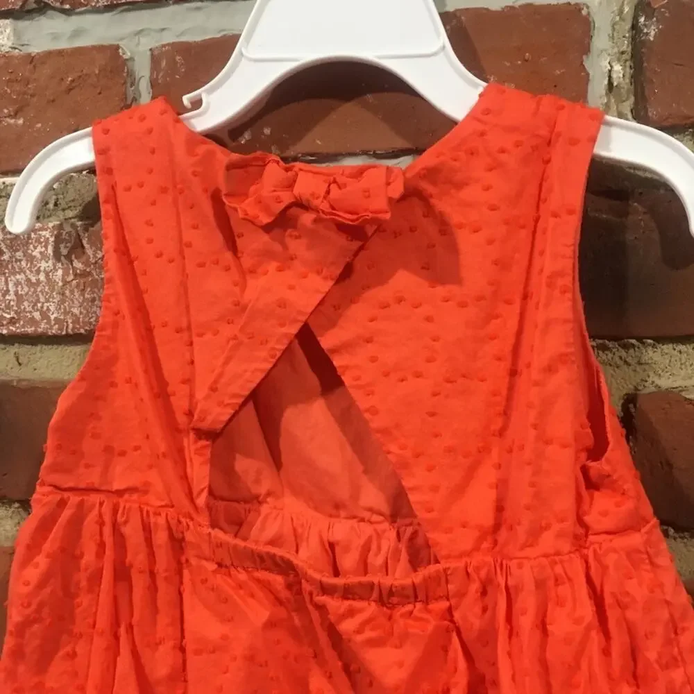 Gymboree Peekaboo Top Sz 5T Sleeveless Swing Top Orange Shirt